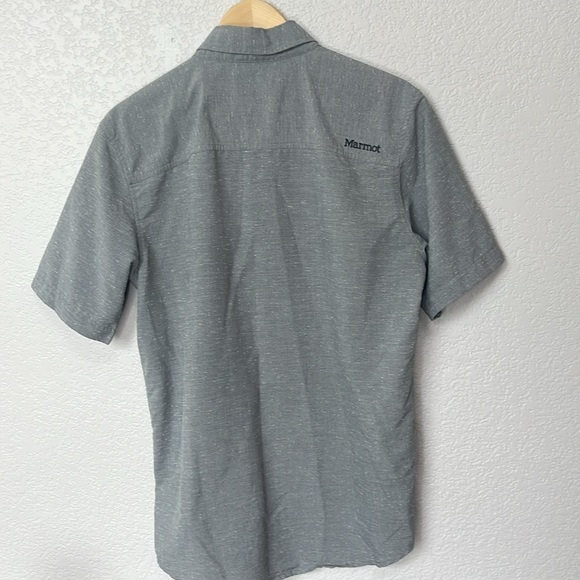 Marmot Men's Casual Button Down Shirt Short Sleeve Gray size Medium - Picture 9 of 13
